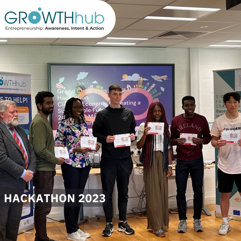 Group of winners from hackathon event 2023
